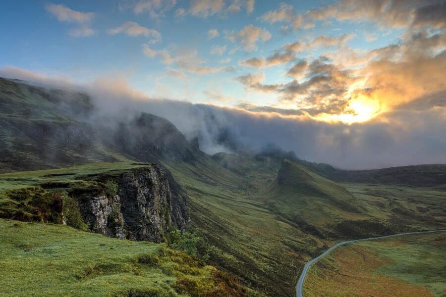 foggy mountain summit